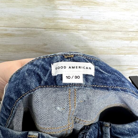 Good American NWT Good Classic Raw Hem High Rise Jeans - Picture 9 of 10